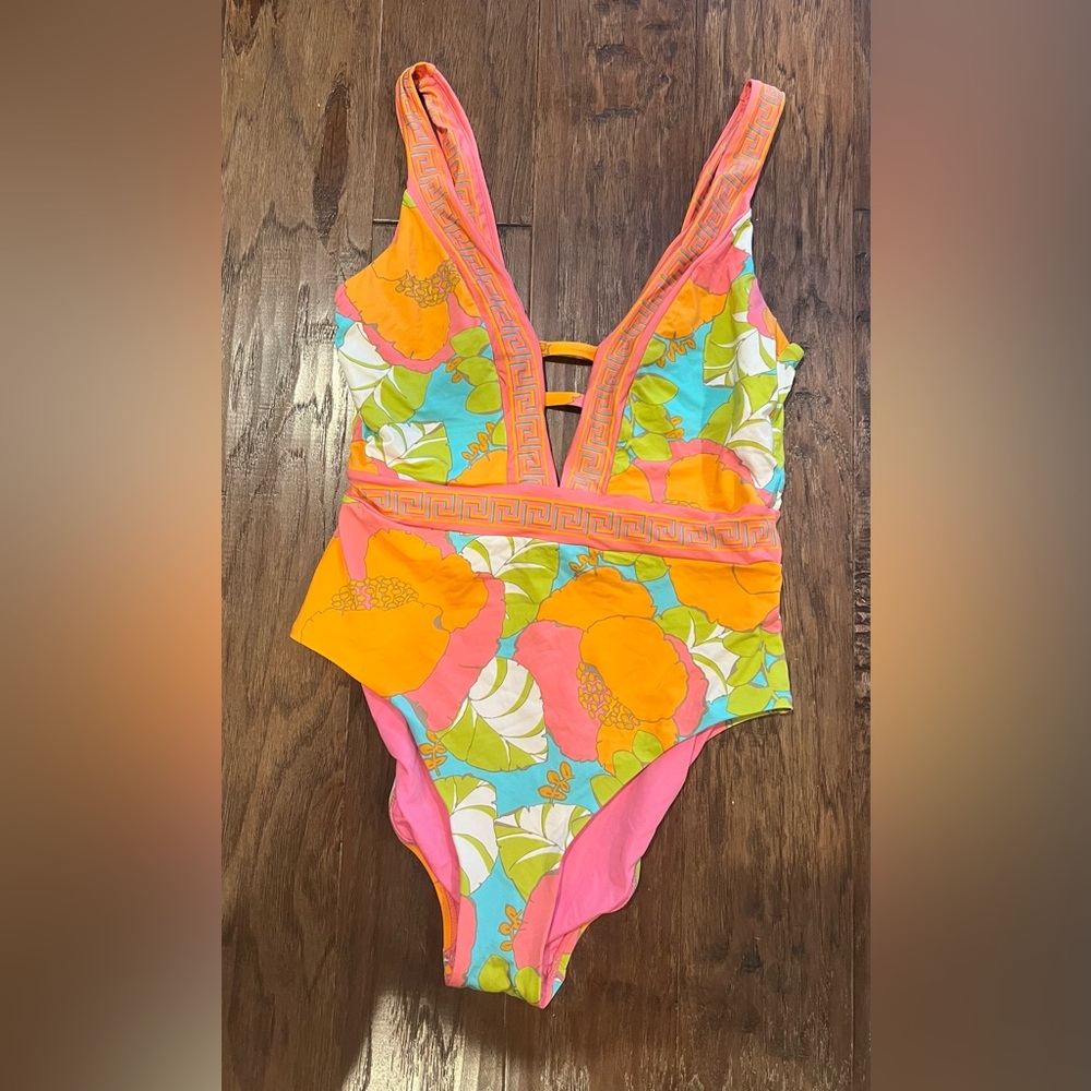 Trina Turk Pink and Orange Swimsuit